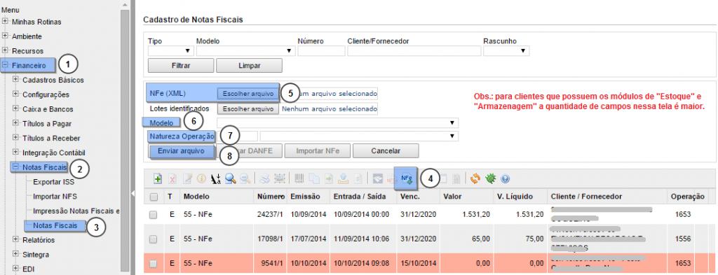 Notas Fiscais De Entrada Via Importação Do Arquivo Xml Ajuda 6481